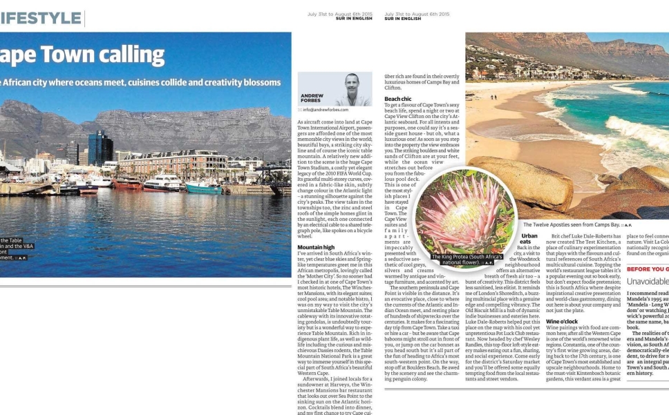 Sample - Cape Town travel feature