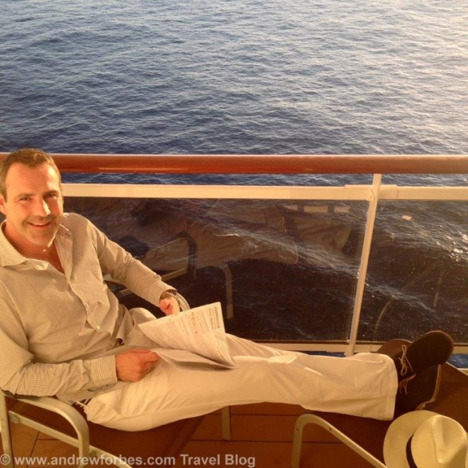 Andrew Forbes aboard the MSC Spendida