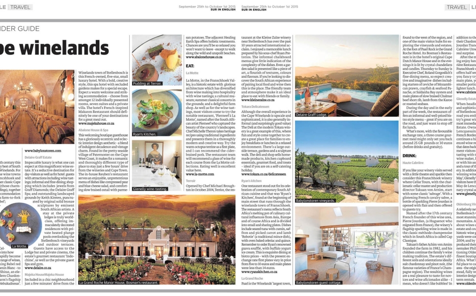 The Insider Guide Cape Winelands