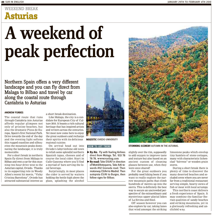 Asturias Travel Article Andrew Forbes